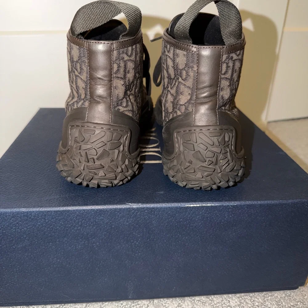 Dior Diorzion Men’s Brown High-Top Sneakers sz 43 - Picture 4 of 7